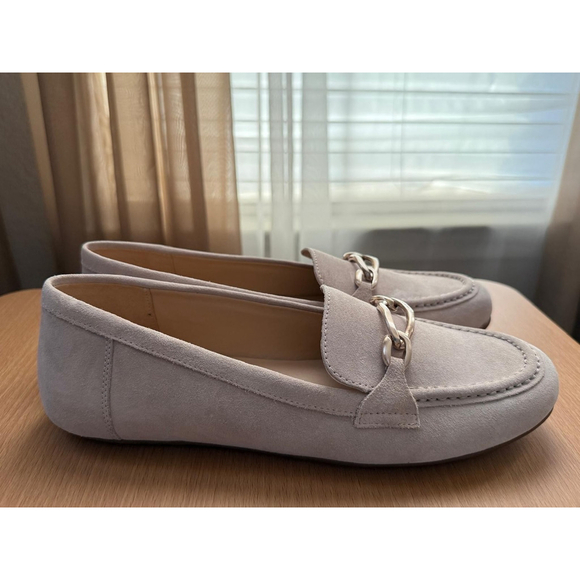 Calvin Klein Women Suede Leather Loafers SZ 10 M Light Natural - Taupe - Picture 6 of 10